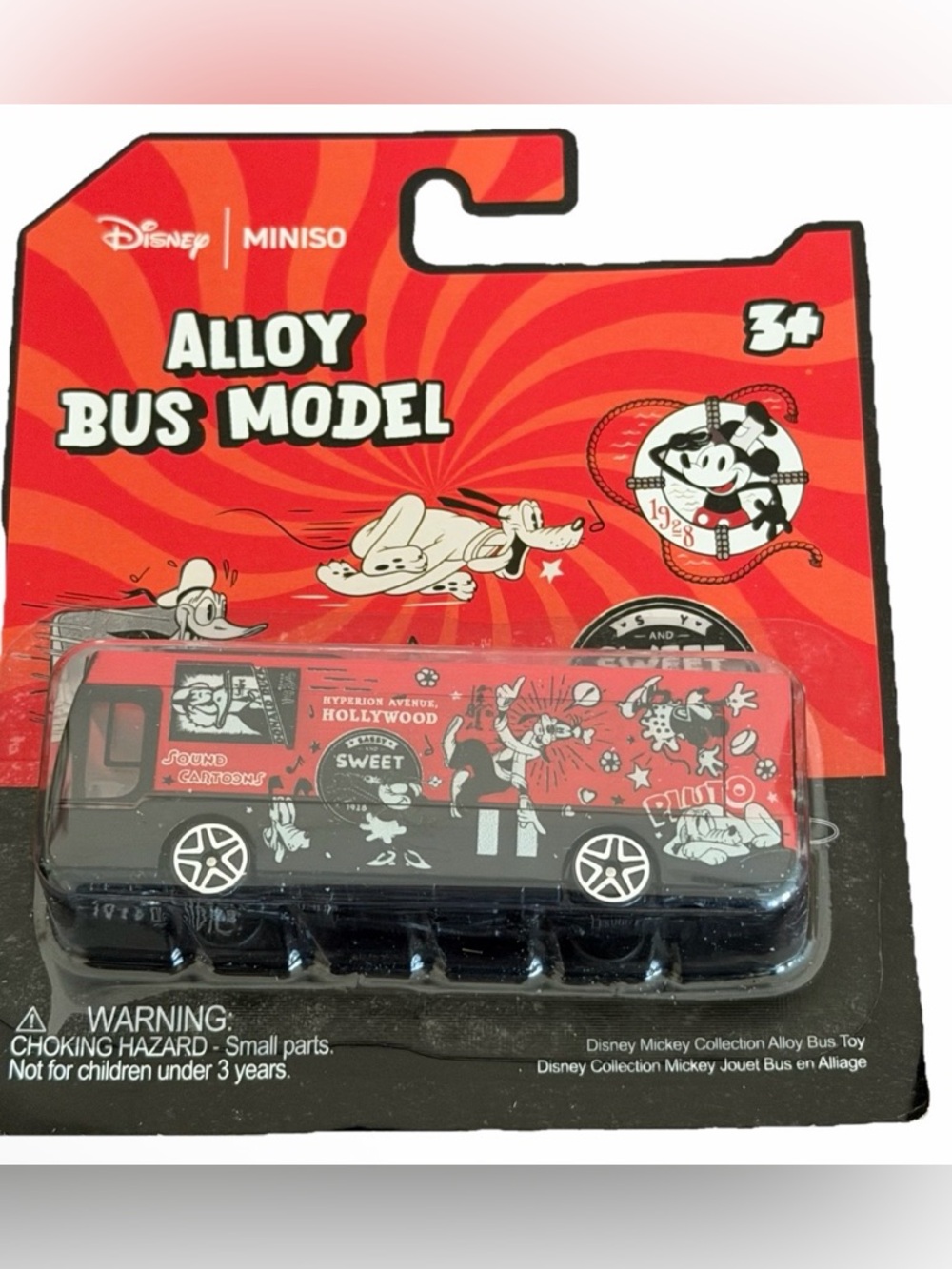 Disney Alloy Bus Model Sound Cartoon NIB sealed
